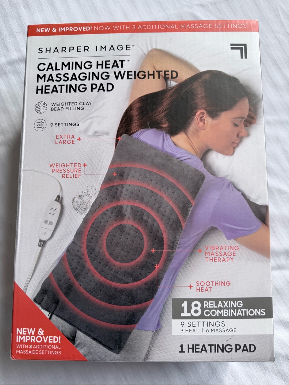 Sharper Image Weighted Heating Pad with Massage